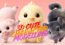 create cute chibi 3d character modeling